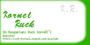 kornel ruck business card